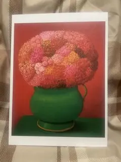 【レア品】ボテロ展 限定 青の花　黄色の花　赤の花　ポストカード 3枚セット