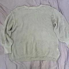 ローリーズファーム　メッシュニット　メッシュ　ベージュ ニット Fサイズ　秋服