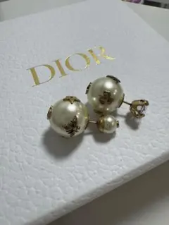 Dior パール ゴールド ピアス トライバル
