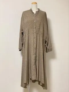 medew ミデゥー ギャザーワンピース ドット柄 総柄 ワンピース レディース