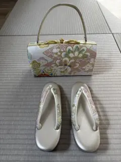 和装用バッグと草履のセット(桜柄) サイズL