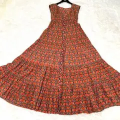 AREMITI オレンジ系マキシドレス Mサイズ AREMITI オレンジ系マキシドレス Mサイズ - メルカリ