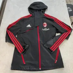 ACミラン adidas ナイロンジャケット ウインドブレーカー フード付き