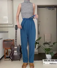 MUSUBORE テーパード クリップ パンツ タックパンツ 0