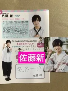 (レア) 佐藤新プロフィール切り抜き＊プロフィールカードセット