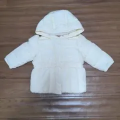 【美品】GAP クリーム色 フード付きコート 80cm