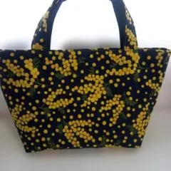 ハンドメイド　ミモザトートバッグ 小さめ