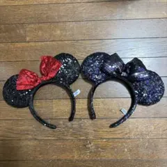 ミニーマウス風カチューシャ2個セット