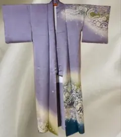極美品【翠山工房 桐屋】辻ヶ花 訪問着 正絹 袷 暈し染め 落款 /015のサムネイル