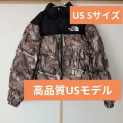 THE NORTH FACE ダウンジャケット US Sサイズ　ヌプシ　枯葉
