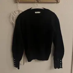 earth music&ecology ブラックニット 長袖　Sサイズ