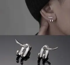 【新品人気】ユニークデザイン シルバーピアス