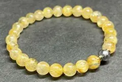 ルチルクォーツ 小粒 品質◎ 天然石 ルチルブレスレット 金針 
