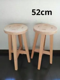 ほぞ組】榎材スツール 高さ52cm 丸椅子 stool 花台 - メルカリ