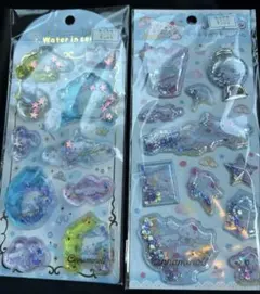 ウォーターインシール　シナモロール 水シール ホログラム キラキラカプセルシール