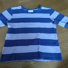 agnès b. ストライプ五分袖Tシャツ