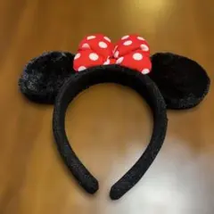 ミニーマウス カチューシャ 子供サイズ　赤い水玉