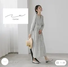 tete shop 01_flowerdress_「kasumi」長袖ワンピース