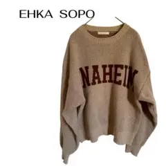 EHKA SOPO長袖ニットセーター　ロゴ　カジュアル　クリスマス