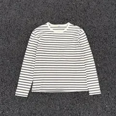 00s old UNIQLO ボーダーロンt archive y2k ブラウン