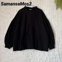 フリル襟ブラウス