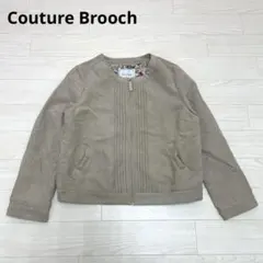 Couture Brooch クチュールブローチ スウェード調ノーカラーブルゾンのサムネイル
