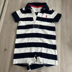 Ralph Lauren ストライプ ポロロンパース　半袖