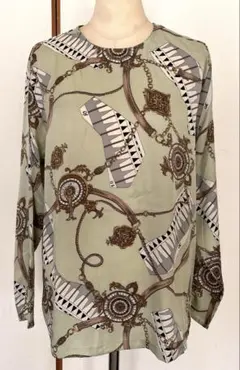 昭和レトロ　東京ブラウス　JOIE スカーフ柄　ビンテージ