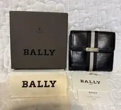 BALLY バリー 二つ折り財布 ブラック ストライプ 箱付きのサムネイル