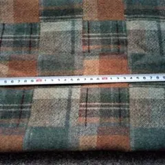 裏起毛チェック柄生地　73×105cm