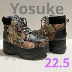 【新品】Yosuke⭐︎厚底ハイカットスニーカー⭐︎テディベア柄