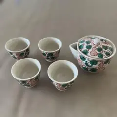 九谷焼き瓢模様煎茶器