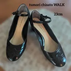 tumori chisato WALK♡ストラップ付きブラックパンプス