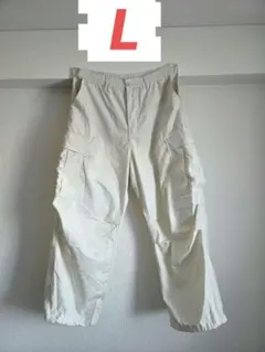 GU スーパーワイドカーゴパンツ ナチュラル Lサイズ