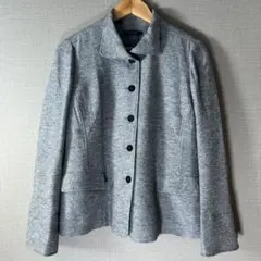 【DOS NUS】ウール/シルク混 Aラインジャケット (40 L)エレガント