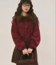 loin nuit ニュアンスデザイン2wayカーディガン