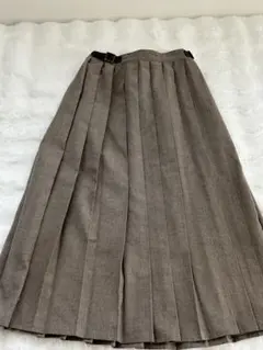 Samansa Mos2 サイドベルトプリーツスカート FREE