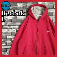 Reebok 裏起毛 刺繍ワンポイント フルジップ 袖太 スウェット フード