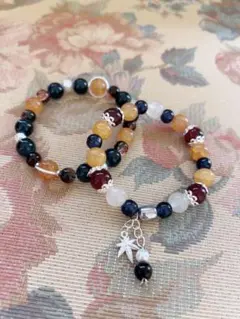 ガラスビーズブレスレット2点セット