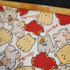 レトロなねこ柄生地