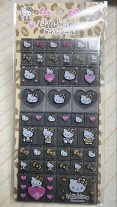 【値下げ！】ハローキティ タイルシール ヒョウ柄