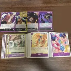 【全102枚】ワンピースカード　デッキ用パーツ　紫色　まとめ売り