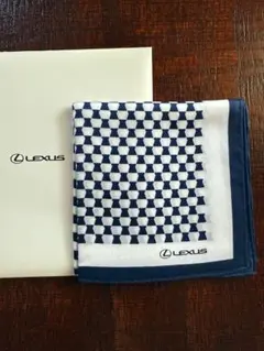 LEXUS オリジナルハンカチ(スピンドルグリルモチーフ)ネイビーのサムネイル