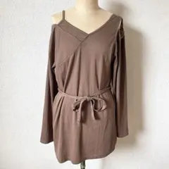 jumelle レイヤードカットソー ブラウン 茶色 レディース長袖美品綺麗
