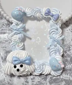 ホイップデコ硬質トレカケースB8水色白ミックス ホイップアニマル犬TC-365