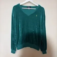 Polo ベロア生地　ラルフローレン　Ralph Lauren Ｖネック