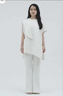 MYNE マイネ　ASYMMETRY TOPS/WHITE