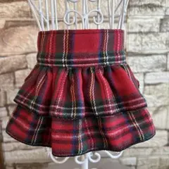 オーダー専用　犬用スカート レッド・グリーンチェック
