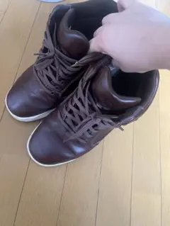 廃版♠︎VANS Leather Hiレザーハイカットスニーカー ブラック27cm 