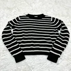 ジーユー トップス ニット GU ボーダー M アクリル カジュアル レディース